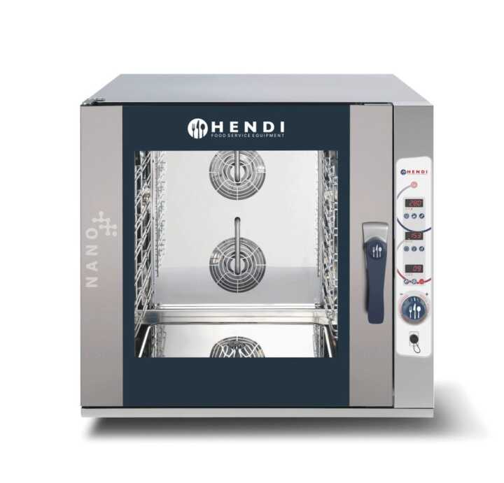 Forno a vapor com convecção digital 7x GN1/1, Cinzento-escuro, 400V/12500W, 936x880x(H)868mm