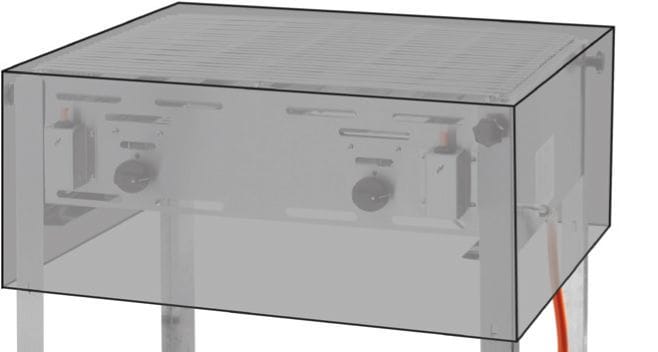 Cobertura de proteção, Grelhador Grill & Roast- Master 154717 154878, 720x560x(H)360mm