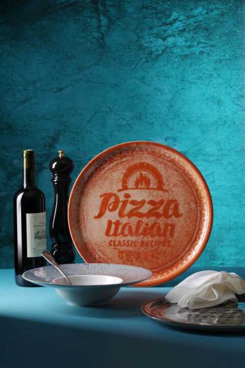 Prato de pizza Coleção Recipe, vermelho tijolo, Vermelho, ø330mm