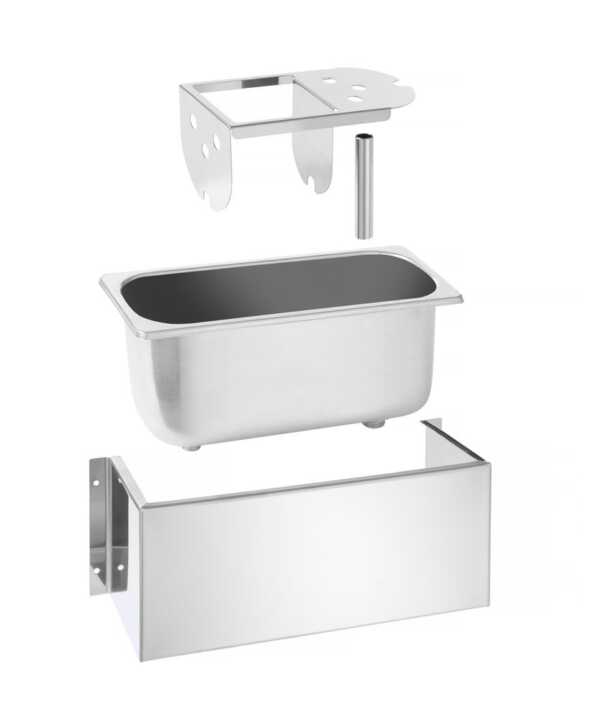 Recipiente para lavagem de colheres de gelado, 270x111x(H)115mm