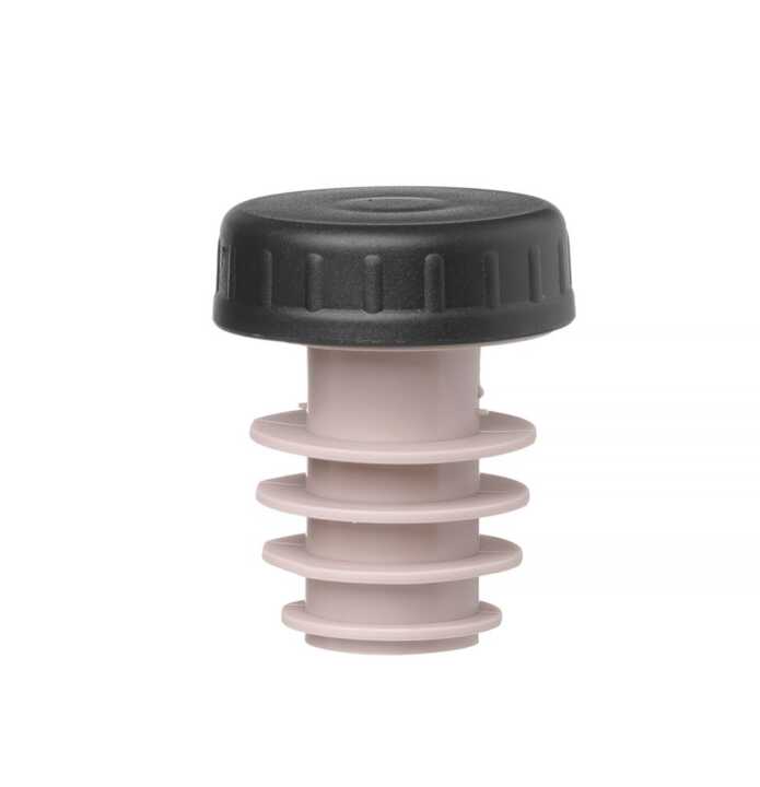 Rolha com tampa – 6 unidades, Preto, 6 pcs. , øxmm