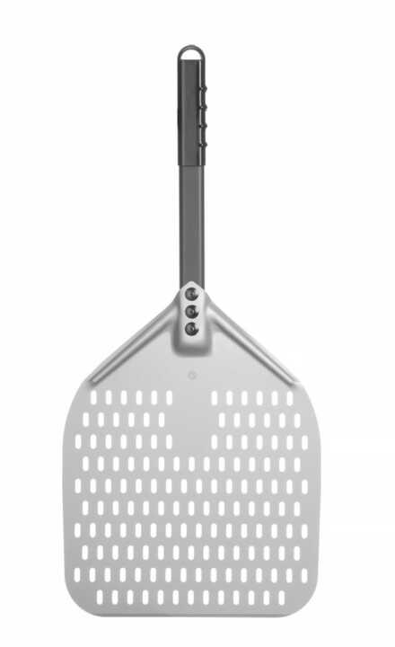 Pá para pizza com pega curta, quadrada, perfurada, 300x660mm