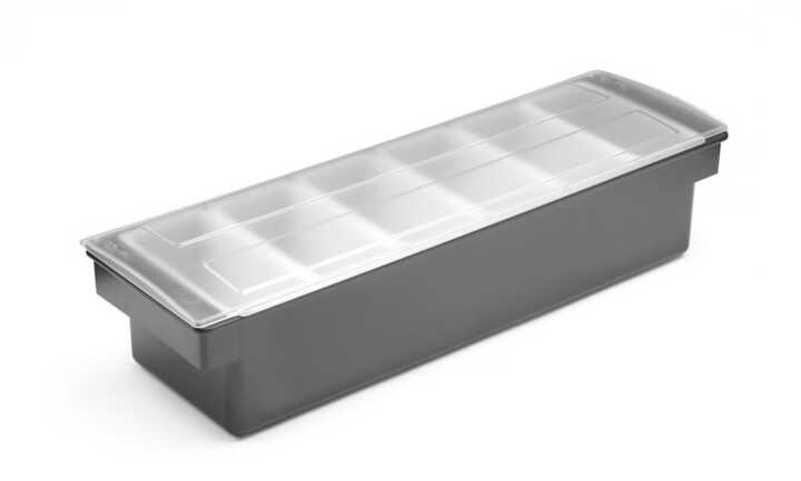 Caixa para ingredientes - 6 compartimentos, 480x150x(H)100mm