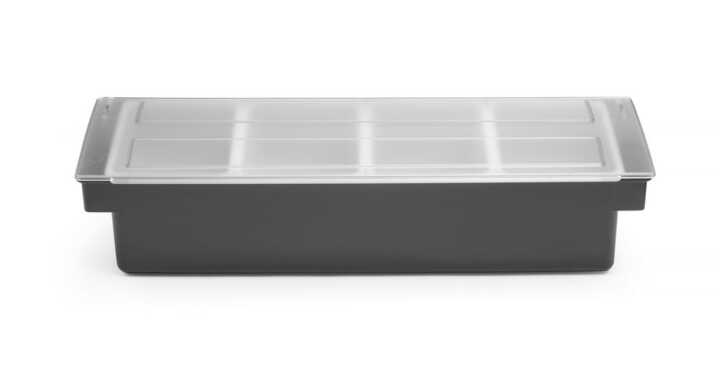Caixa para ingredientes - 4 compartimentos, 480x150x(H)100mm