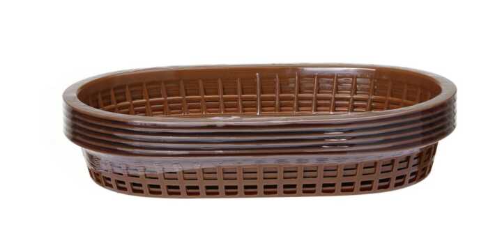 Cesto para pão, oval, Castanho, 6 pcs. , 275x175x(H)38mm