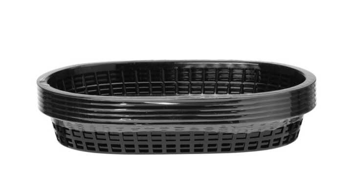 Cesto para pão, oval, Preto, 6 pcs. , 275x175x(H)38mm
