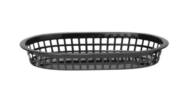 Cesto para pão, oval, Preto, 6 pcs. , 275x175x(H)38mm