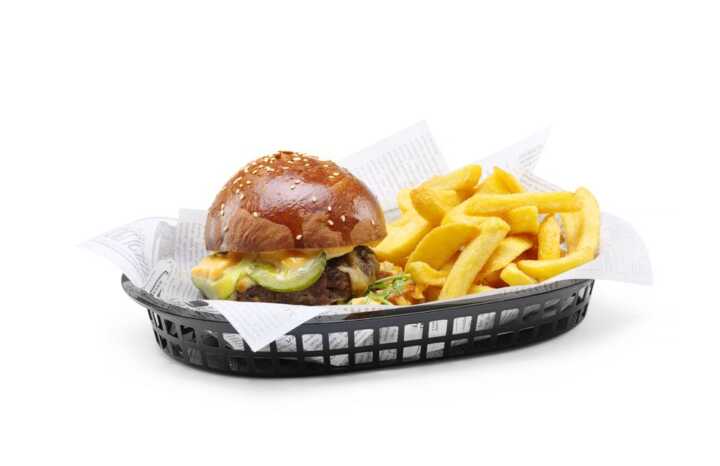 Cesto para pão, oval, Preto, 6 pcs. , 275x175x(H)38mm