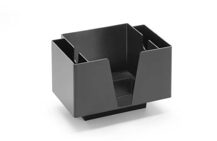 Suporte para guardanapos com 3 compartimentos, Preto, 193x143x(H)136mm