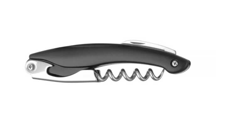 Saca-rolhas de bolso, Preto, 110x25mm