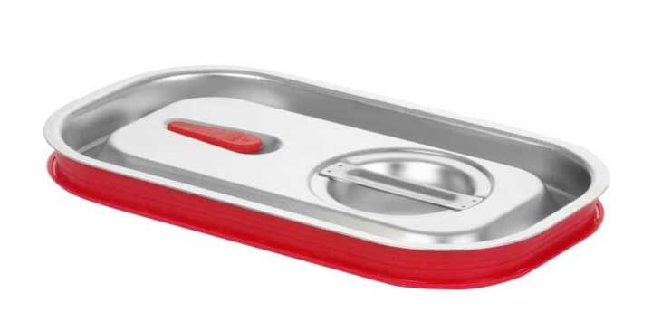 Tampa Gastronorm com aro em silicone, GN 1/4, 265x162mm