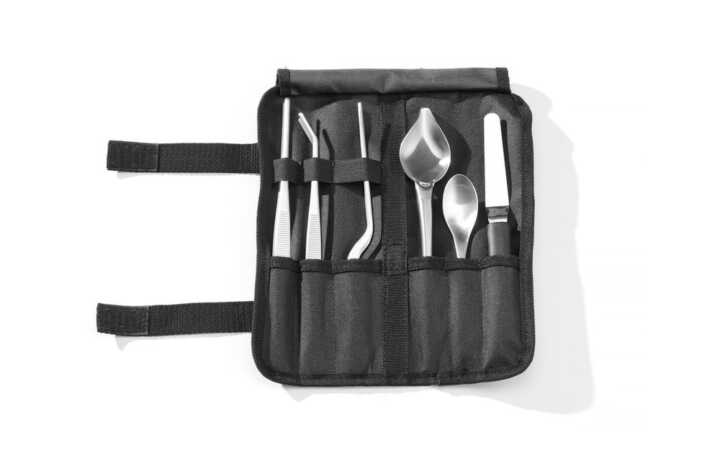 Conjunto de empratamento para Chefs, 6 peças, acetinado, 255x25x(H)100mm