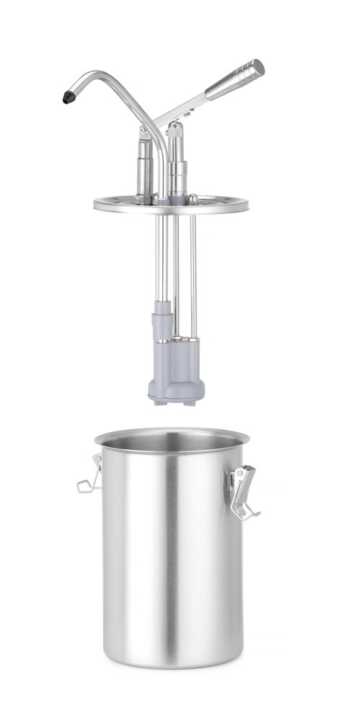 Recipiente para molhos em aço inoxidável com dispensador, 4,5L, ø180x(H)420mm