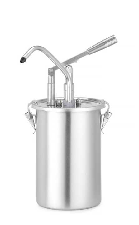 Recipiente para molhos em aço inoxidável com dispensador, 4,5L, ø180x(H)420mm