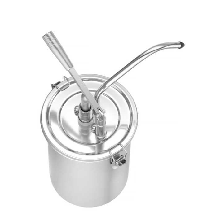 Recipiente para molhos em aço inoxidável com dispensador, 4,5L, ø180x(H)420mm