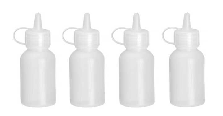 Mini dispensador de molho - conjunto de 4 unidades, 0,03L, Transparente, ø30x(H)85mm