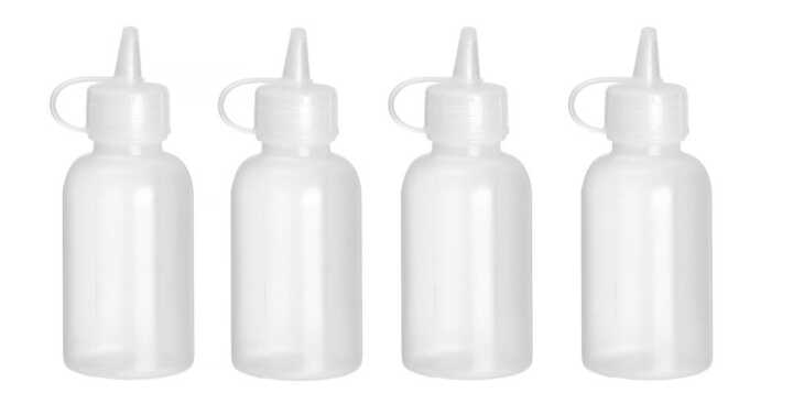 Mini dispensador de molho - conjunto de 4 unidades, 0,05L, Transparente, ø35x(H)100mm