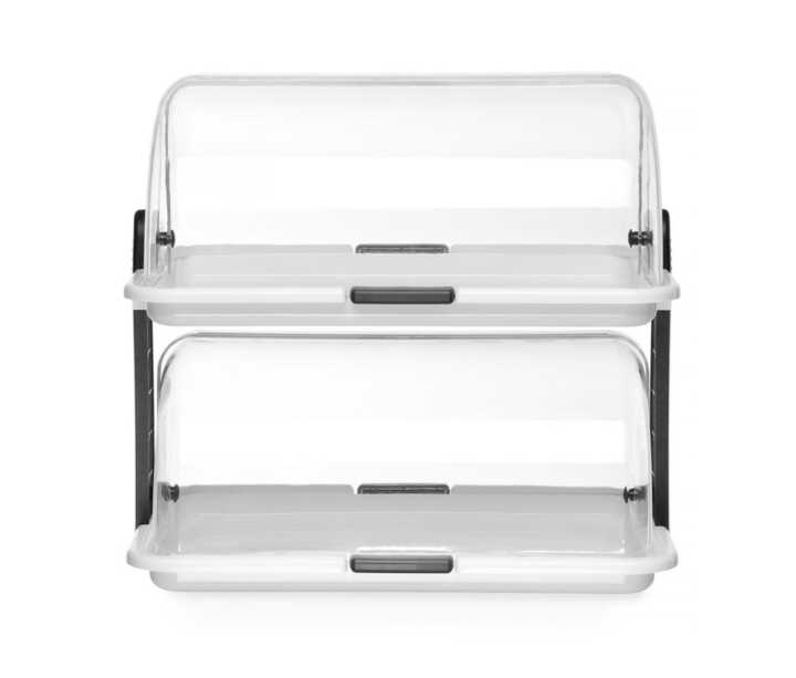 Expositor com tampa basculante Roll top - dobro, 465x310x(H)410mm