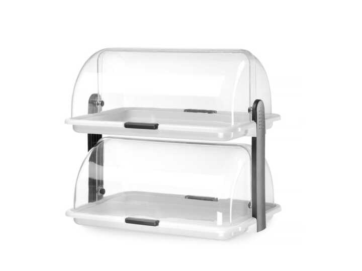 Expositor com tampa basculante Roll top - dobro, 465x310x(H)410mm