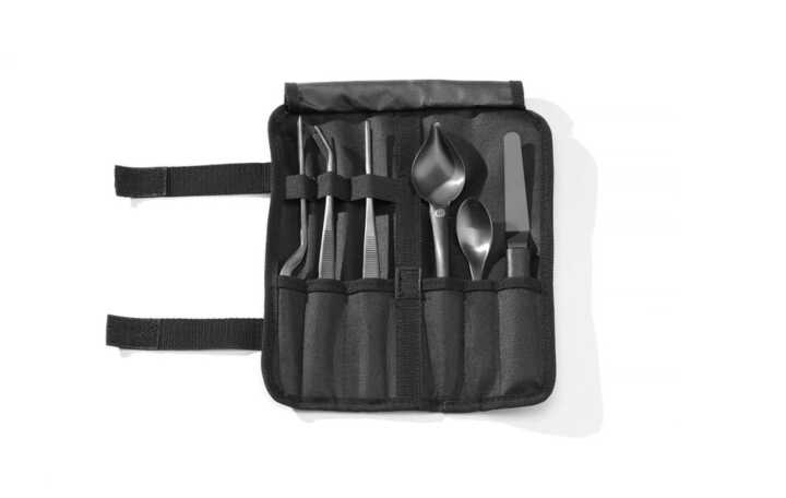 Conjunto de empratamento para Chefs, 6 peças, preto, 255x25x(H)100mm