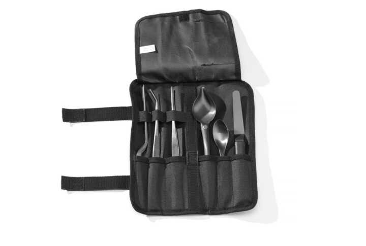 Conjunto de empratamento para Chefs, 6 peças, preto, 255x25x(H)100mm