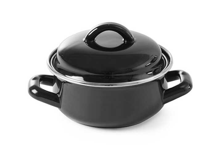 Tacho para sopa e molhos - com tampa, preto, 0,65L, ø135x(H)110mm