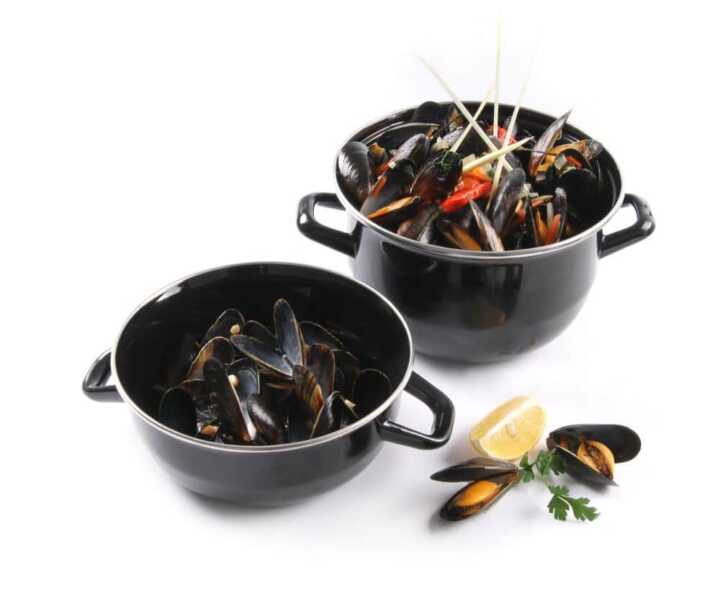 Panela para mexilhões - com tampa, 2,5L, ø200x(H)180mm