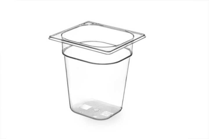 Recipiente Gastronorm 1/6, GN 1/6, 3,4L, Transparente, 176x162x(H)200mm