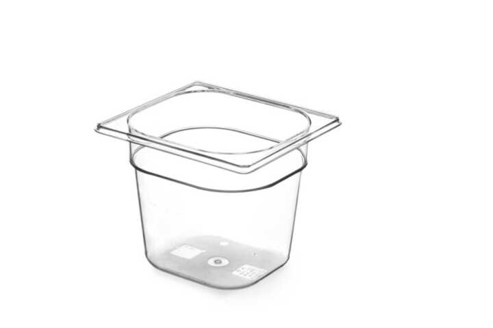 Recipiente Gastronorm 1/6, GN 1/6, 3,4L, Transparente, 176x162x(H)200mm
