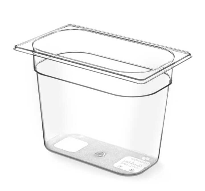 Recipiente Gastronorm 1/4, GN 1/4, 4L, Transparente, 265x162x(H)150mm