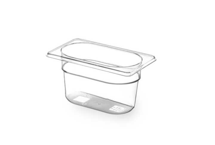 Recipiente Gastronorm 1/9, GN 1/9, 0,6L, Transparente, 176x108x(H)65mm
