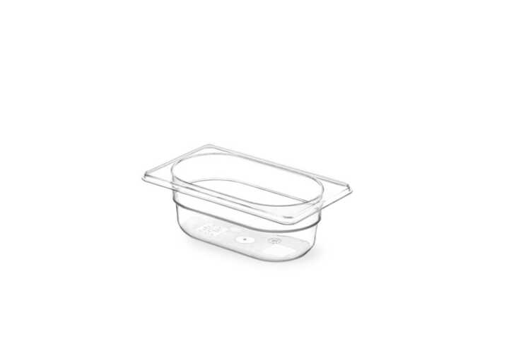 Recipiente Gastronorm 1/9, GN 1/9, 0,6L, Transparente, 176x108x(H)65mm