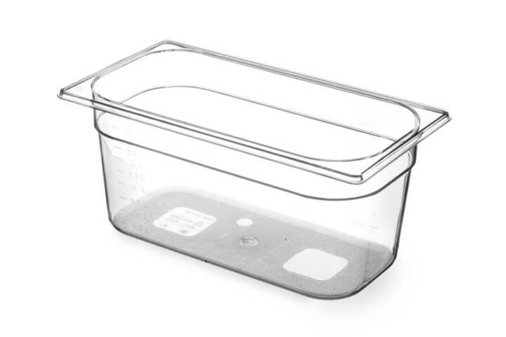 Recipiente Gastronorm 1/3, GN 1/3, 2,5L, Transparente, 325x176x(H)65mm