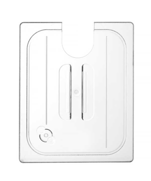 Tampa Gastronorm com abertura para sonda de sous-vide, GN 1/2, Transparente, 265x325mm