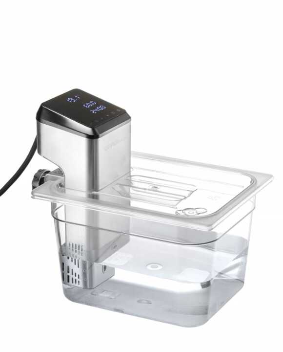 Tampa Gastronorm com abertura para sonda de sous-vide, GN 1/2, Transparente, 265x325mm