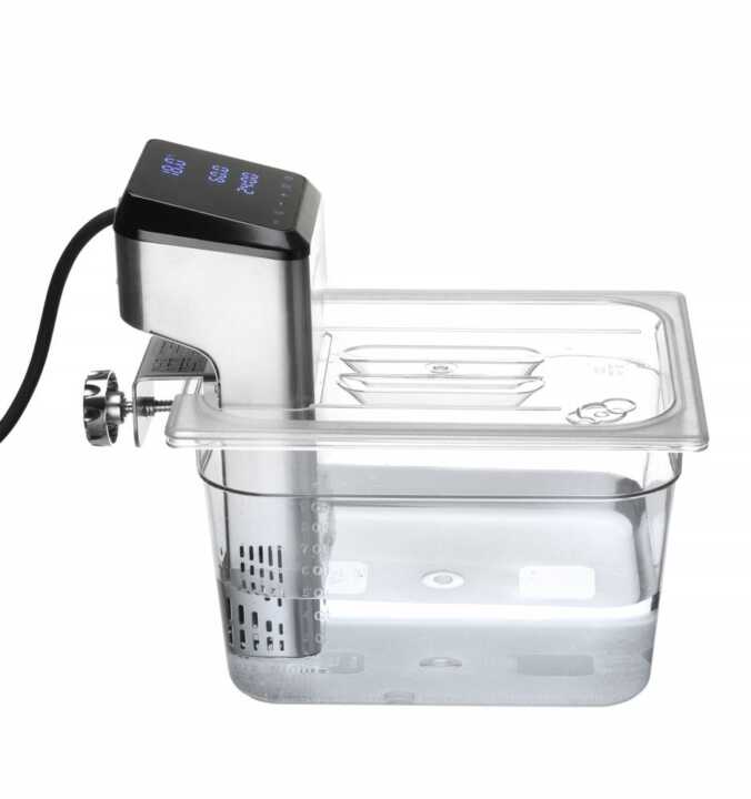 Tampa Gastronorm com abertura para sonda de sous-vide, GN 1/2, Transparente, 265x325mm