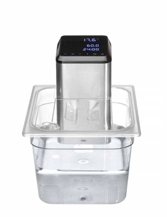 Tampa Gastronorm com abertura para sonda de sous-vide, GN 1/2, Transparente, 265x325mm