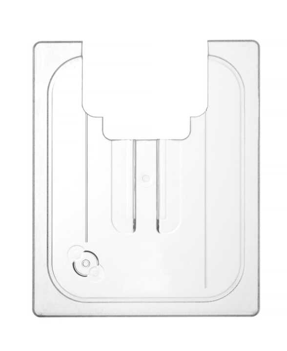 Tampa Gastronorm com abertura para sonda de sous-vide, GN 1/2, Transparente, 265x325mm