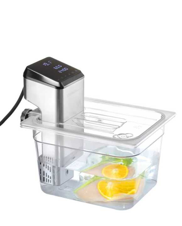 Tampa Gastronorm com abertura para sonda de sous-vide, GN 1/2, Transparente, 265x325mm