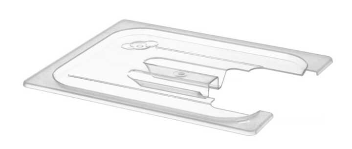 Tampa Gastronorm com abertura para sonda de sous-vide, GN 1/2, Transparente, 265x325mm