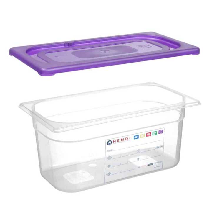 Tampa Gastronorm em roxo, GN 1/3, Roxo, 325x176mm