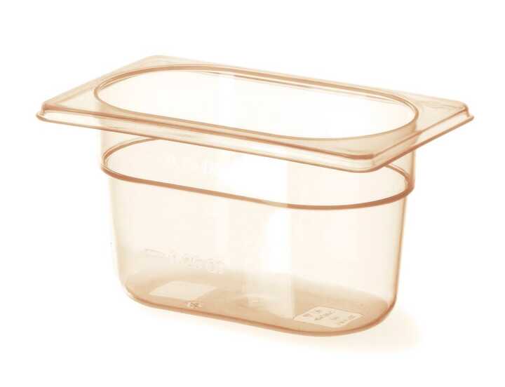 Recipiente GN 1/9, resistente a altas temperaturas, GN 1/9, 0,9L, Transparente, 176x108x(H)100mm