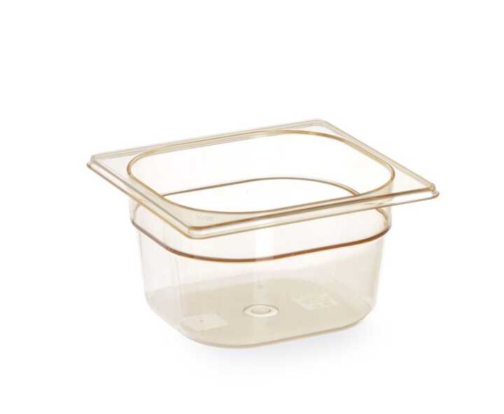 Recipiente GN 1/6, resistente a altas temperaturas, GN 1/6, 1,6L, Transparente, 176x162x(H)100mm