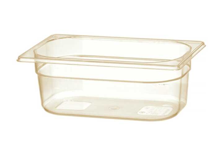 Recipiente GN 1/4, resistente a altas temperaturas, GN 1/4, 2,6L, Transparente, 265x162x(H)100mm