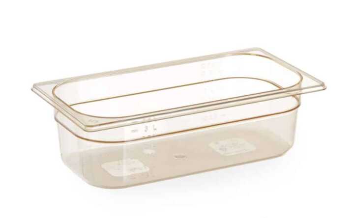 Recipiente GN 1/3, resistente a altas temperaturas, GN 1/3, 2,5L, Transparente, 325x176x(H)65mm