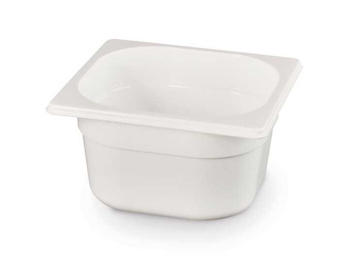 Recipiente Gastronorm 1/6, GN 1/6, 1,6L, Branco, 176x162x(H)100mm