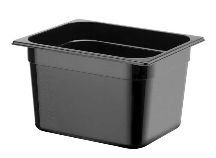 Recipiente Gastronorm 1/2, GN 1/2, 4L, Preto, 325x265x(H)65mm