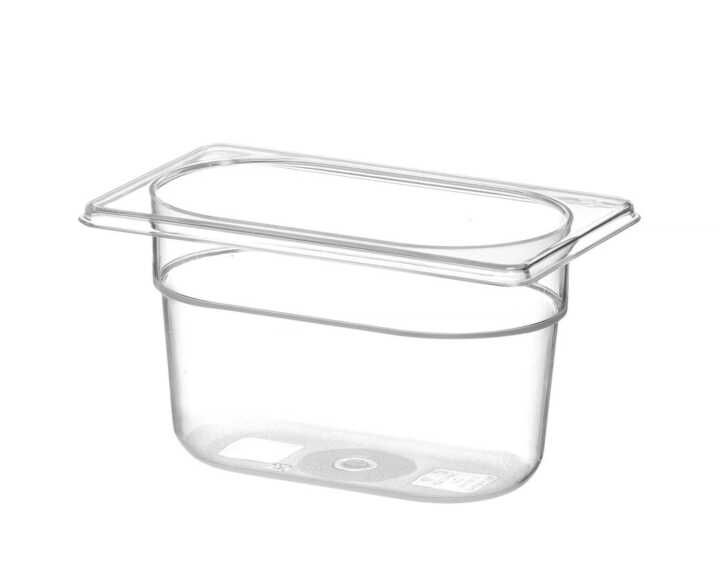Recipiente Gastronorm 1/9, GN 1/9, 0,6L, Transparente, 176x108x(H)65mm