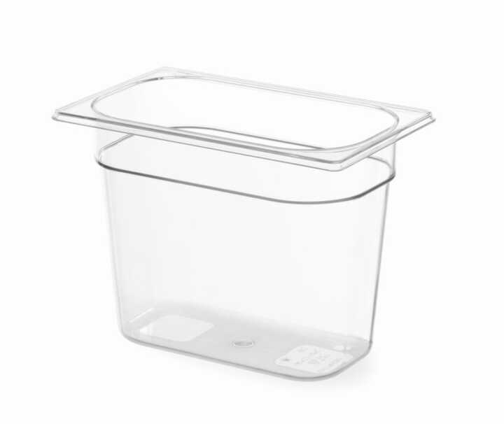Recipiente Gastronorm 1/4, GN 1/4, 4L, Transparente, 265x162x(H)150mm