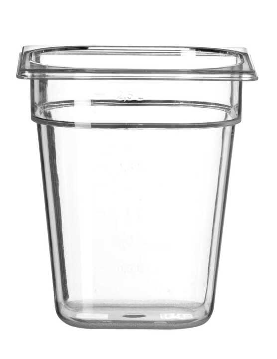 Recipiente Gastronorm 1/6, GN 1/6, 3,4L, Transparente, 176x162x(H)200mm